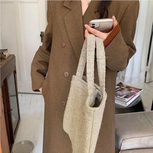 Brown H line retro overcoat